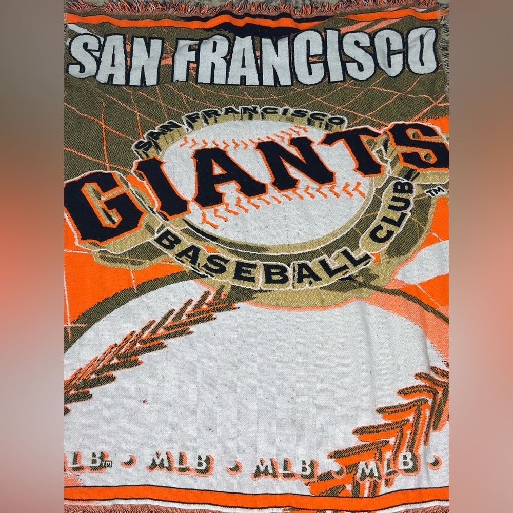San Francisco Giants baseball club fleece throw blanket

Size: 53x40